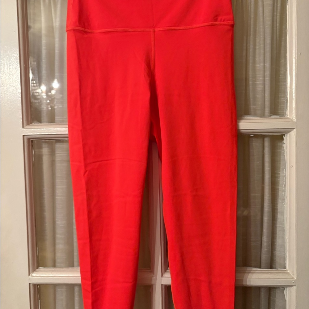 NWOT Carbon38 High Rise 7/8 Leggings in Orange Red. 25” Inseam. Women’s Large